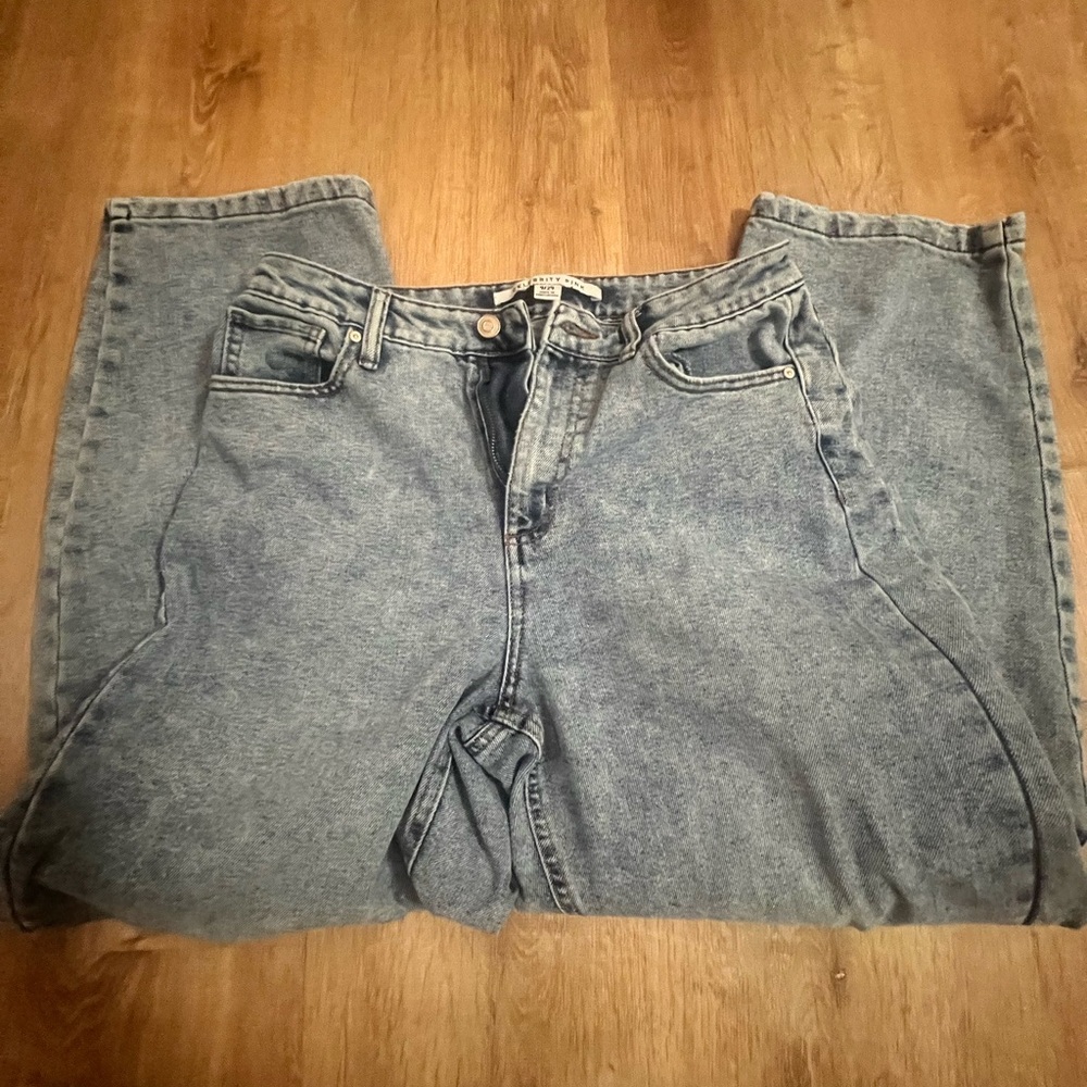 Celebrity Pink Acid Wash Gray High-Waist Barrel Jeans | Trendy Vintage Style